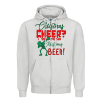 Dove Grey Christmas Cheer I Thought You Said Christmas Beer Zipper Hoodie - Bettercallsaul