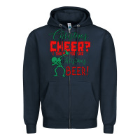 Navy Christmas Cheer I Thought You Said Christmas Beer Zipper Hoodie - Bettercallsaul