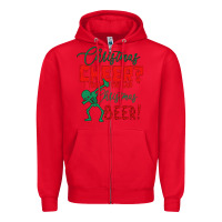 Red Christmas Cheer I Thought You Said Christmas Beer Zipper Hoodie - Bettercallsaul