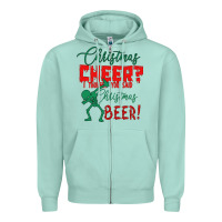 Seafoam Christmas Cheer I Thought You Said Christmas Beer Zipper Hoodie - Bettercallsaul