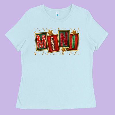 Mini Christmas Ladies Tee Designed By Fadigitalartstudio