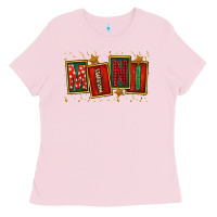 Bubblegum Pink mini christmas Ladies Tee - FaDigitalArtStudio