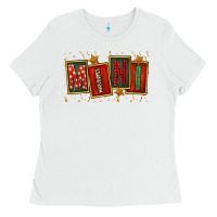 White mini christmas Ladies Tee - FaDigitalArtStudio