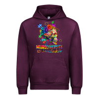 Mauve Wine Neurodiversity Is Beautiful Urban Hoodie - FaDigitalArtStudio
