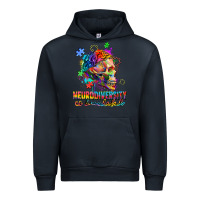 Navy Neurodiversity Is Beautiful Urban Hoodie - FaDigitalArtStudio