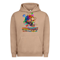 Pigment Burro Neurodiversity Is Beautiful Urban Hoodie - FaDigitalArtStudio