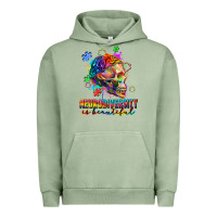 Pigment Oil Green Neurodiversity Is Beautiful Urban Hoodie - FaDigitalArtStudio