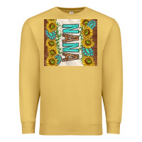 Antique Gold nana sunflowers and turquoise gemstones Premium Sweatshirt - TumblerDesignByShophia