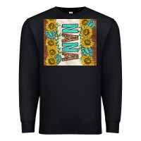 Black nana sunflowers and turquoise gemstones Premium Sweatshirt - TumblerDesignByShophia