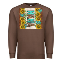 Chestnut nana sunflowers and turquoise gemstones Premium Sweatshirt - TumblerDesignByShophia