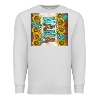 Dove Grey nana sunflowers and turquoise gemstones Premium Sweatshirt - TumblerDesignByShophia