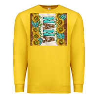 Lemon nana sunflowers and turquoise gemstones Premium Sweatshirt - TumblerDesignByShophia