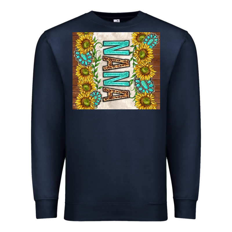Nana Sunflowers And Turquoise Gemstones Premium Sweatshirt by TumblerDesignByShophia | Teevron