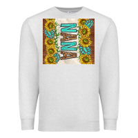 Oatmeal Heather nana sunflowers and turquoise gemstones Premium Sweatshirt - TumblerDesignByShophia