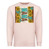 Pale Pink nana sunflowers and turquoise gemstones Premium Sweatshirt - TumblerDesignByShophia