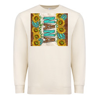 Sandshell nana sunflowers and turquoise gemstones Premium Sweatshirt - TumblerDesignByShophia