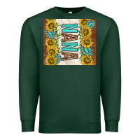 Sports Green nana sunflowers and turquoise gemstones Premium Sweatshirt - TumblerDesignByShophia