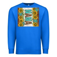 True Royal nana sunflowers and turquoise gemstones Premium Sweatshirt - TumblerDesignByShophia