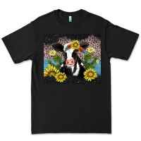 Black cow cactus and sunflower Premium Tee - AdoDesignShop