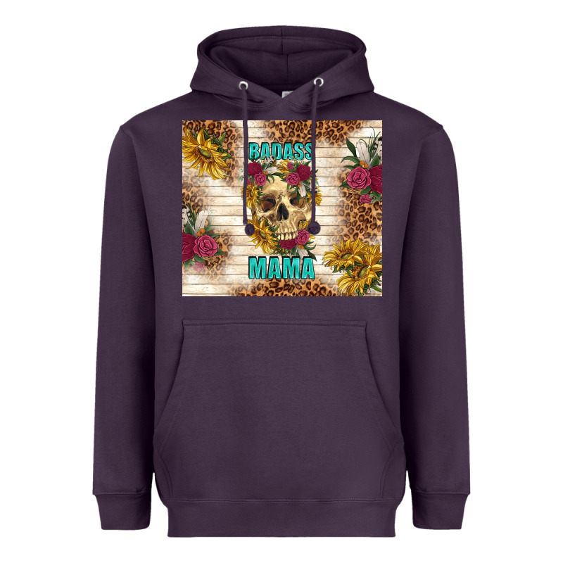 Badass Mama With Flowers Heavyweight Hoodie by TumblerDesignByShophia | Teevron