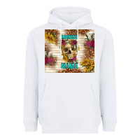 White badass mama with flowers Heavyweight Hoodie - TumblerDesignByShophia