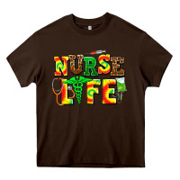 Chocolate Brown juneteenth nurse life Heavy Core Tee - AdoDesignShop