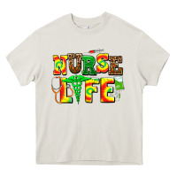 Cream juneteenth nurse life Heavy Core Tee - AdoDesignShop