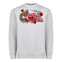 Heather Grey valentines day cna Heavyweight Sweatshirt - NancyCooperArtShop
