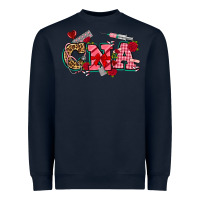 Navy valentines day cna Heavyweight Sweatshirt - NancyCooperArtShop