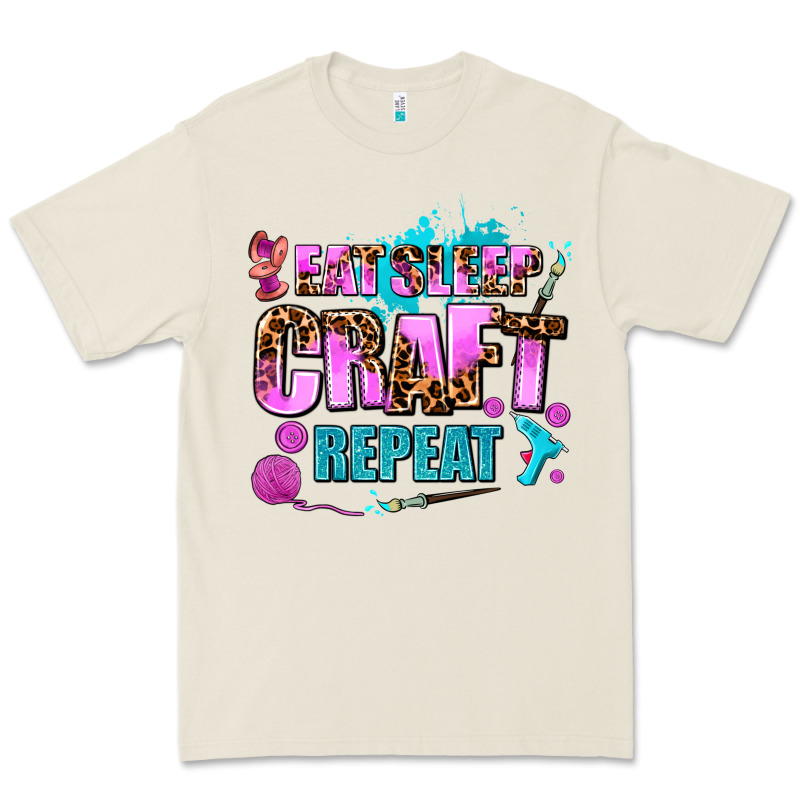 Eat Sleep Craft Repeat Premium Tee by AdoDesignShop | Teevron