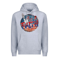 Heather Grey faith usa Premium Hoodie - CowGirlArtShop