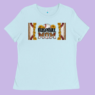 Leopard Baseball Mom 16oz Libbey Glass Ladies Tee Designed By Hra Design Shop