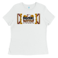 White leopard baseball mom 16oz libbey glass Ladies Tee - HRA Design Shop
