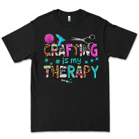 Black crafting is my therapy Premium Tee - AdoDesignShop