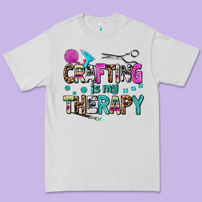 Crafting Is My Therapy Premium Tee Designed By Adodesignshop