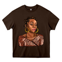Chocolate Brown afro woman Heavy Core Tee - AdoDesignShop