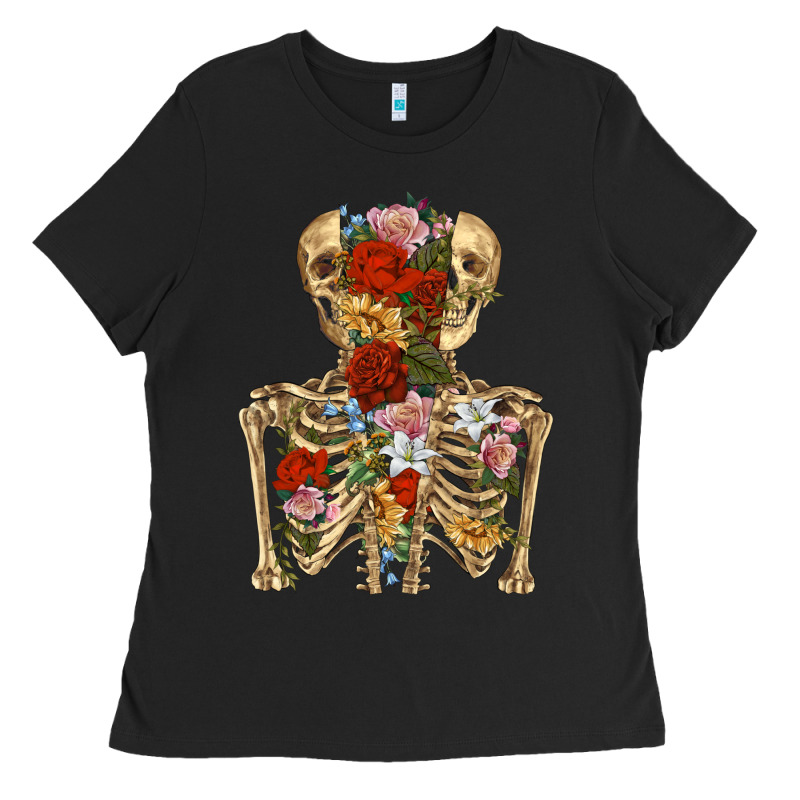 Flower Skeleton Ladies Tee by RanaPortraitStore | Teevron