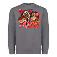 Storm xo xo with leopard and cowhide heart Heavyweight Sweatshirt - NancyCooperArtShop