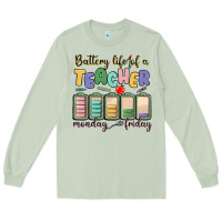 Matcha battery life of a teacher monday friday Long Sleeve Tee - MaliasSmallBusiness