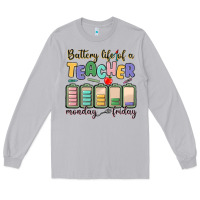 Moon Dust battery life of a teacher monday friday Long Sleeve Tee - MaliasSmallBusiness