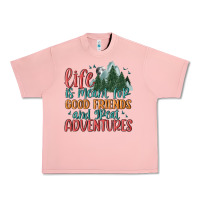Salmon life is meant for good friends and great adventure Urban Heavy Tee - MaliasSmallBusiness
