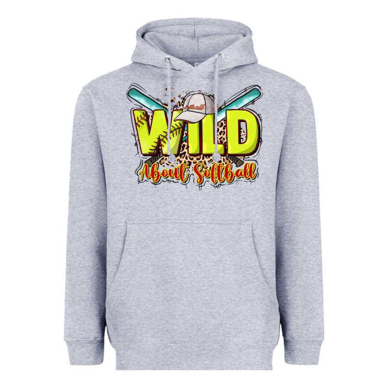 Wild About Softball Heavyweight Hoodie by HowdyJamesFarm | Teevron
