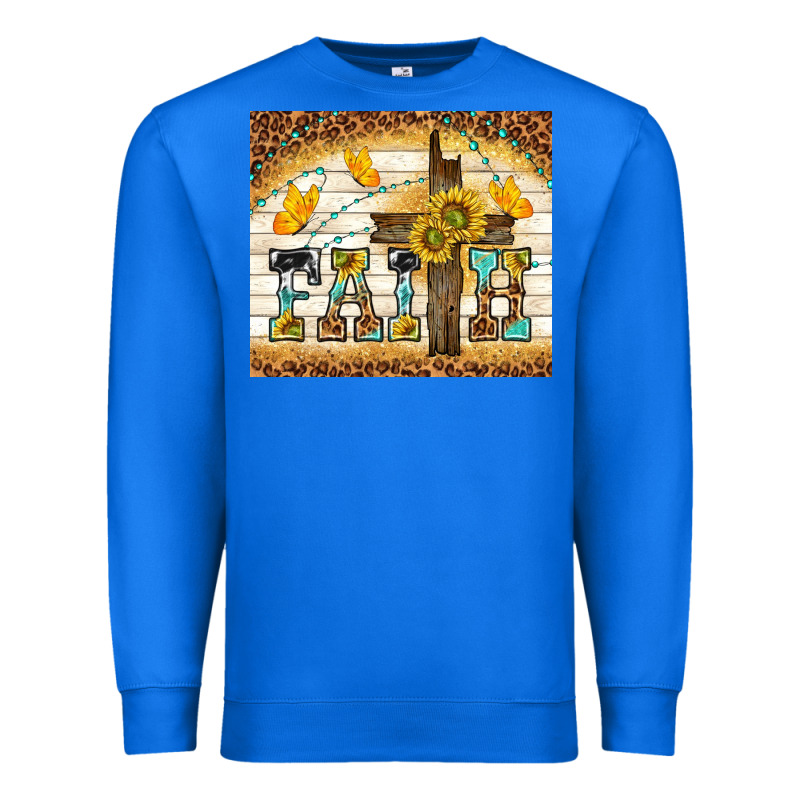 Faith With Cross Premium Sweatshirt by TumblerDesignByShophia | Teevron