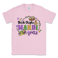 Bubblegum Pink thick thighs mardi gras Classic Tee - MaliasSmallBusiness