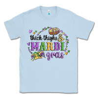 Dusty Blue thick thighs mardi gras Classic Tee - MaliasSmallBusiness
