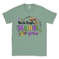 Sage thick thighs mardi gras Classic Tee - MaliasSmallBusiness