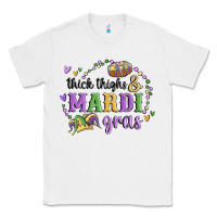 White thick thighs mardi gras Classic Tee - MaliasSmallBusiness