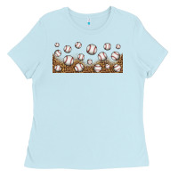 Baby Blue leopard baseball 16oz libbey glass Ladies Tee - HRA Design Shop