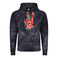 Cloud Black Pink Floral Glitter Peace Sign Vintage Hoodie - Jasminsmagicworld