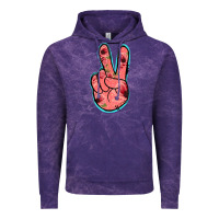 Cloud Purple Pink Floral Glitter Peace Sign Vintage Hoodie - Jasminsmagicworld